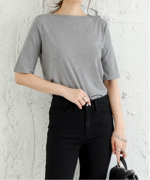 

Футболка с коротким рукавом и вырезом-лодочкой SUGAR BISKET, серый