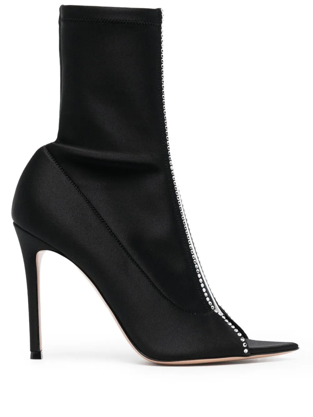 Декорированные ботильоны на шпильке Gianvito Rossi, черный