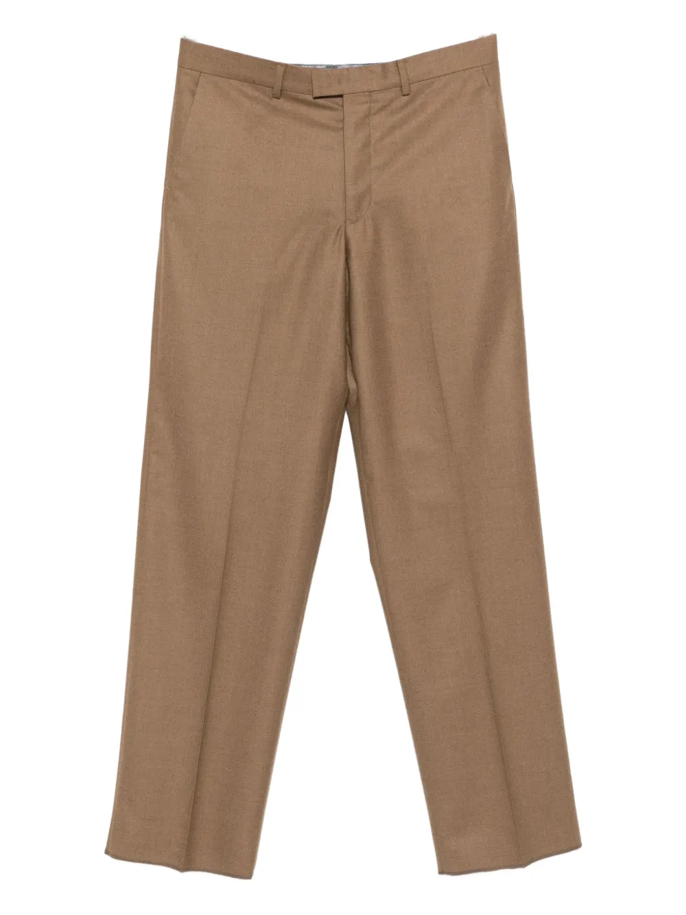 

Брюки с заглаженными стрелками и застежкой спереди EMPORIO ARMANI, коричневый