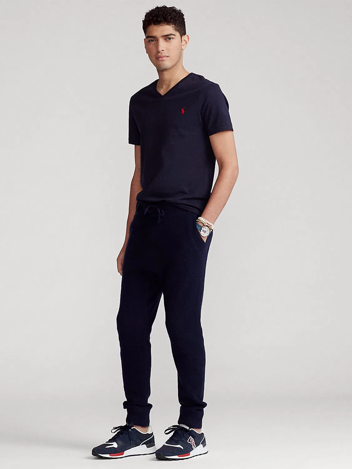Рубашка Polo Ralph Lauren стандартного кроя темно-синего цвета — фото 4