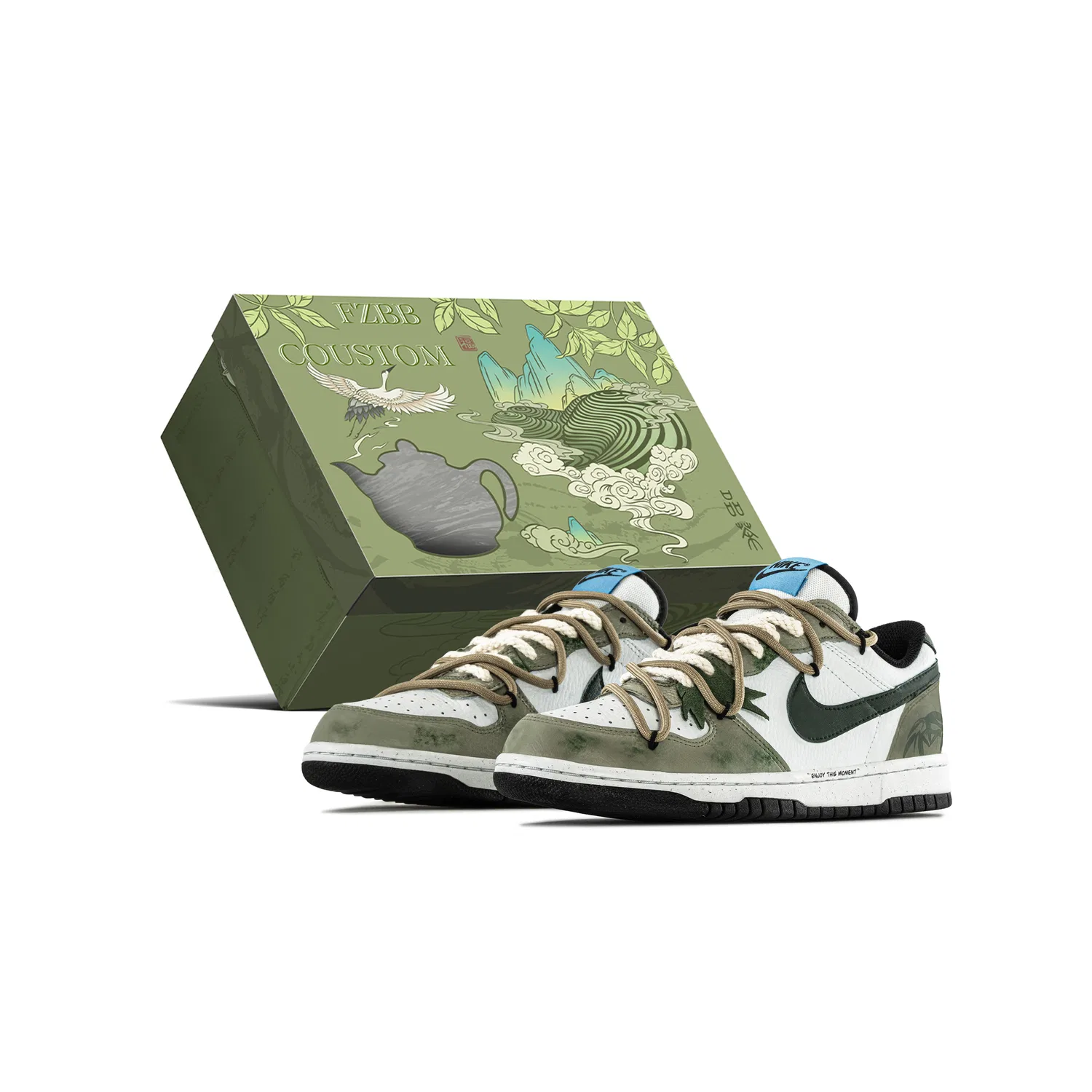 Кроссовки Nike Big White Green