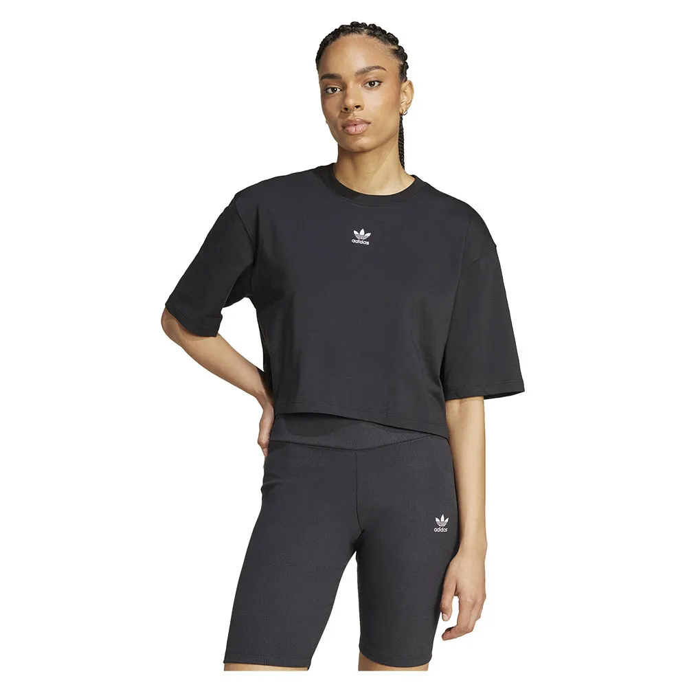

Футболка с коротким рукавом adidas Originals Essentials Crop, черный