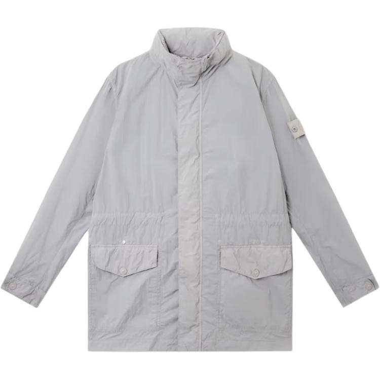 

STONE ISLAND Куртка мужская серая белая, Gray White