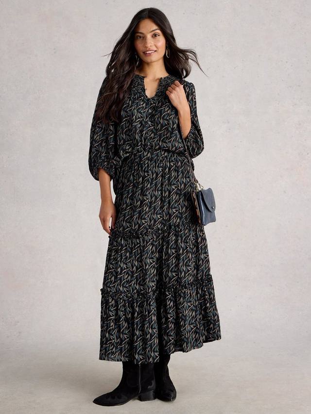 

Реми металлик ярусная миди-юбка трапеция White Stuff