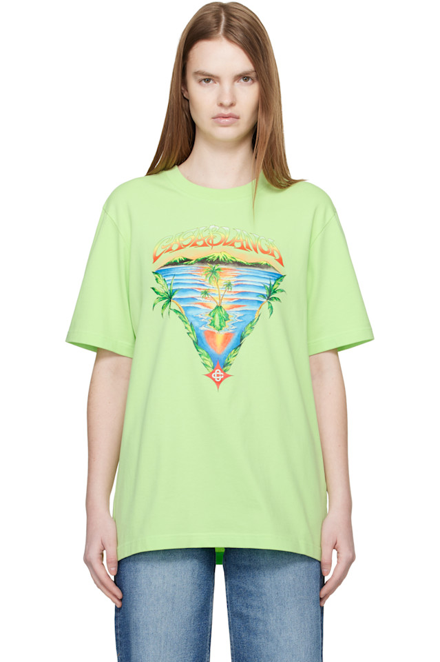 

Футболка с коротким рукавом "Треугольник невинности" Casablanca, зеленый