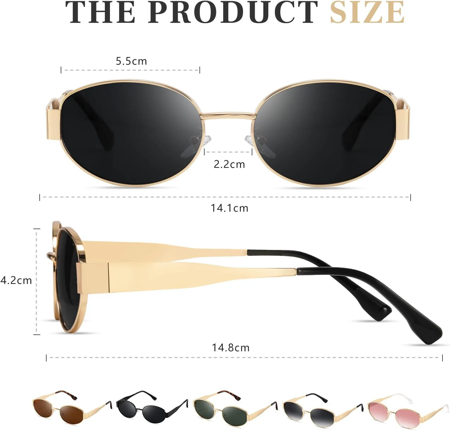 

Женские солнцезащитные очки в стиле ретро - классические, модные поляризованные солнцезащитные очки с защитой UV400. Стильные очки Dokbini, Gold/Purple Gradient