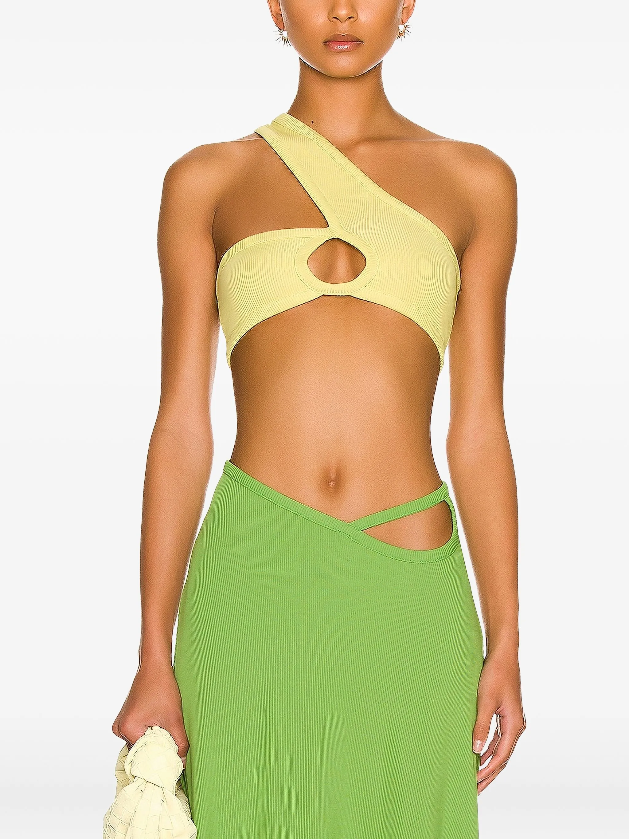 

Топ на одно плечо Christopher Esber, желтый