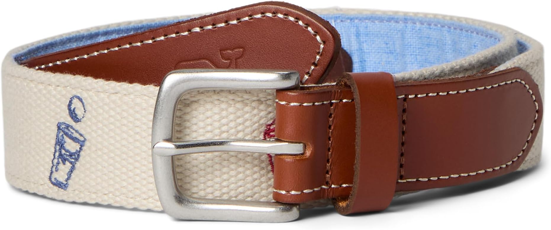 

Мужской ремень Tailgate Club с вышивкой из парусины Vineyard Vines, Stone