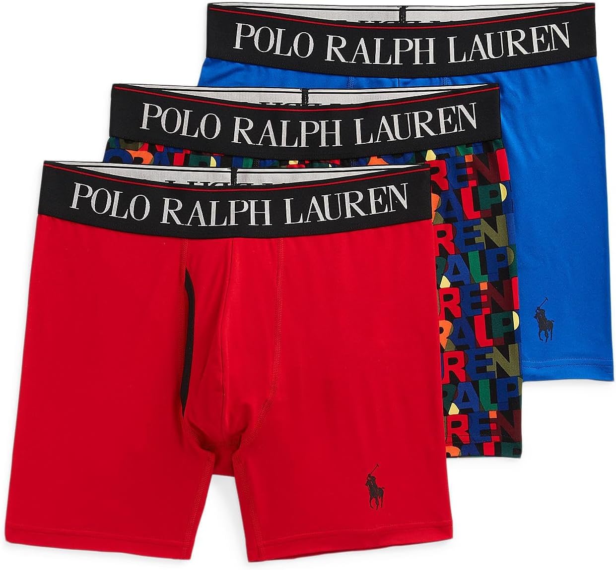 

Мужские трусы-боксеры из микрофибры POLO RALPH LAUREN, Rl2000 Red/Polo Black Multi-Monogram Print/Bright Royal