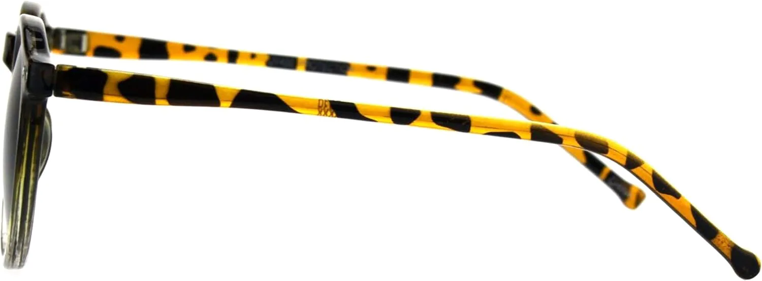 

Круглые солнцезащитные очки с вырезом в форме замочной скважины, унисекс, винтажный дизайн, модные, защита от УФ-излучения 400 PASTL, Tortoise Clear (Black)