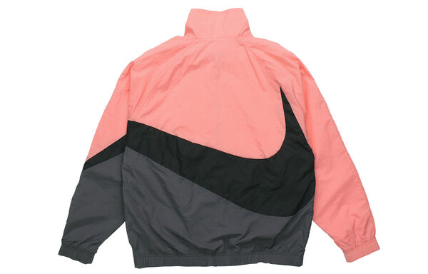 Куртка men's sports jacket stand collar color block 'black gray pink' Nike, черный — фото 2