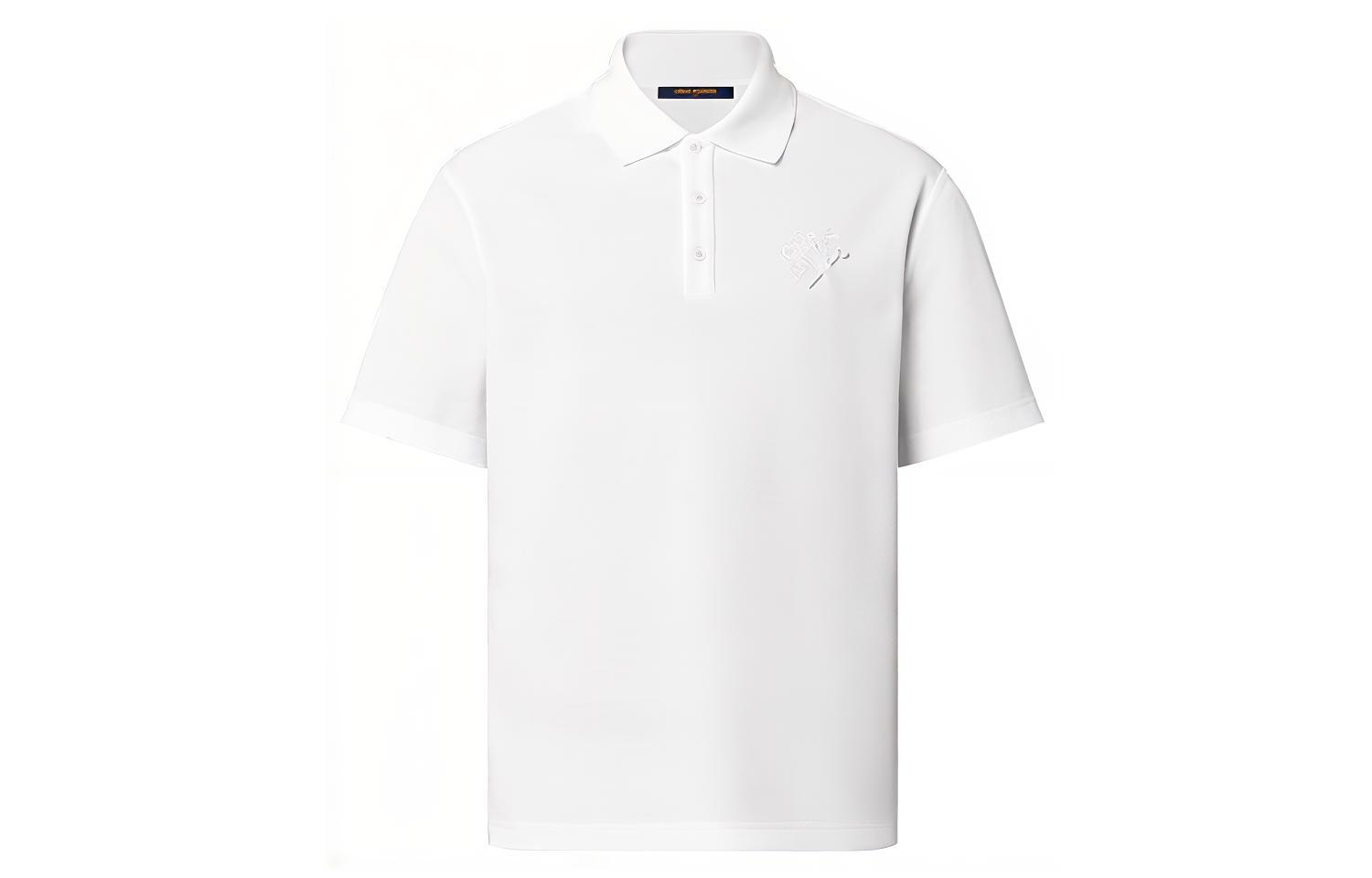 

Новые квартальные продукты LV Polo Shirt Men Louis Vuitton, белый