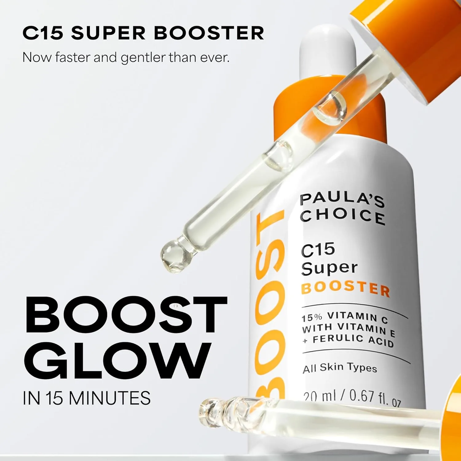 Бустер Paula's Choice — Для лица BOOST C15 Super Booster, содержащая % витамина С, витамин Е и феруловую кислоту — фото 4
