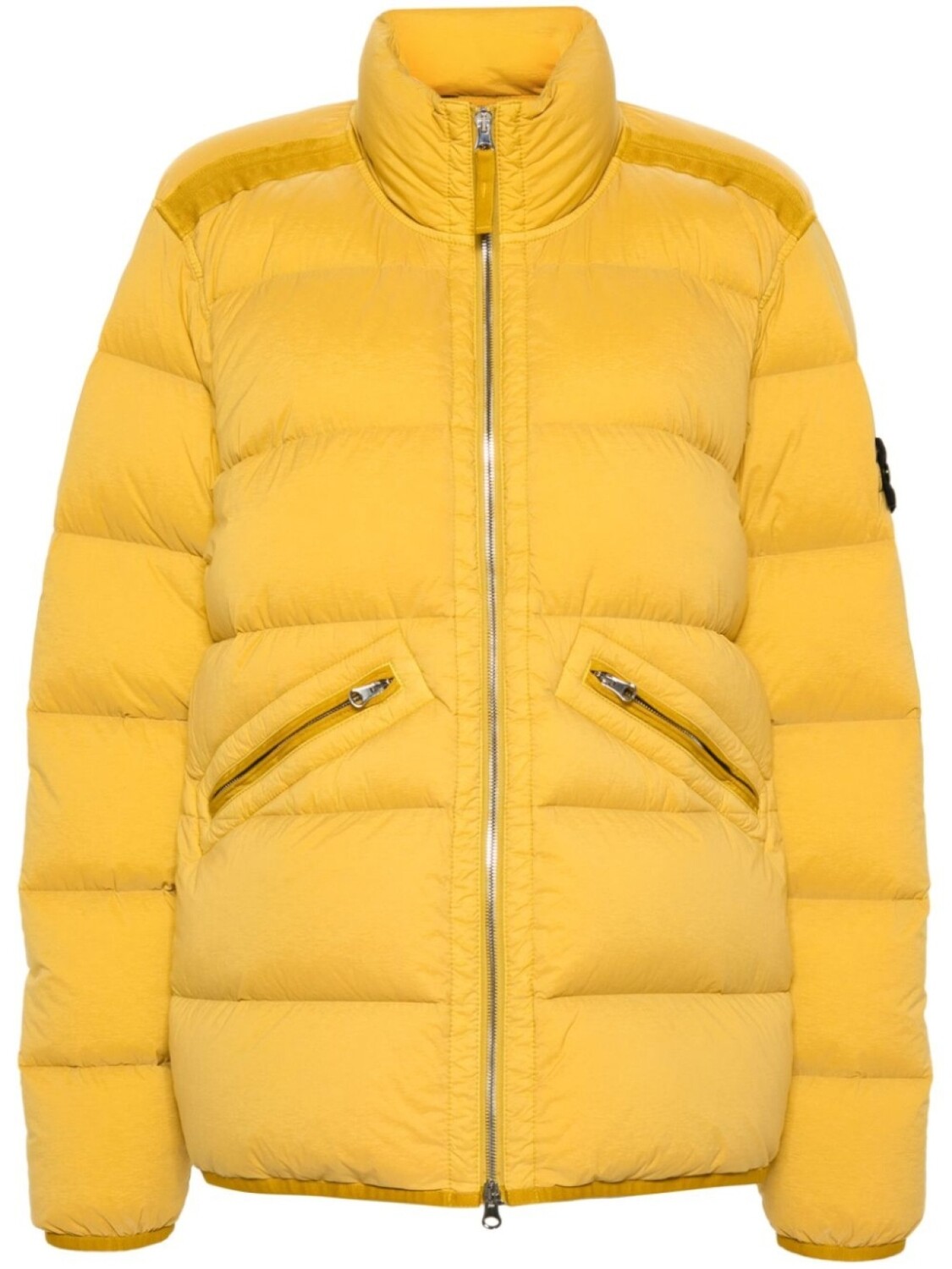 

Пуховик с нашивкой Compass Stone Island, желтый