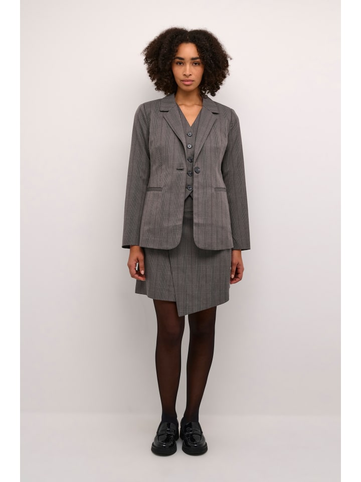 

Юбка длиной до колена Kaffe, цвет grey/black check
