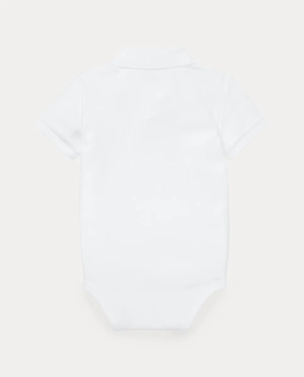 Хлопковое боди унисекс с лошадью Polo Ralph Lauren, белый — фото 2