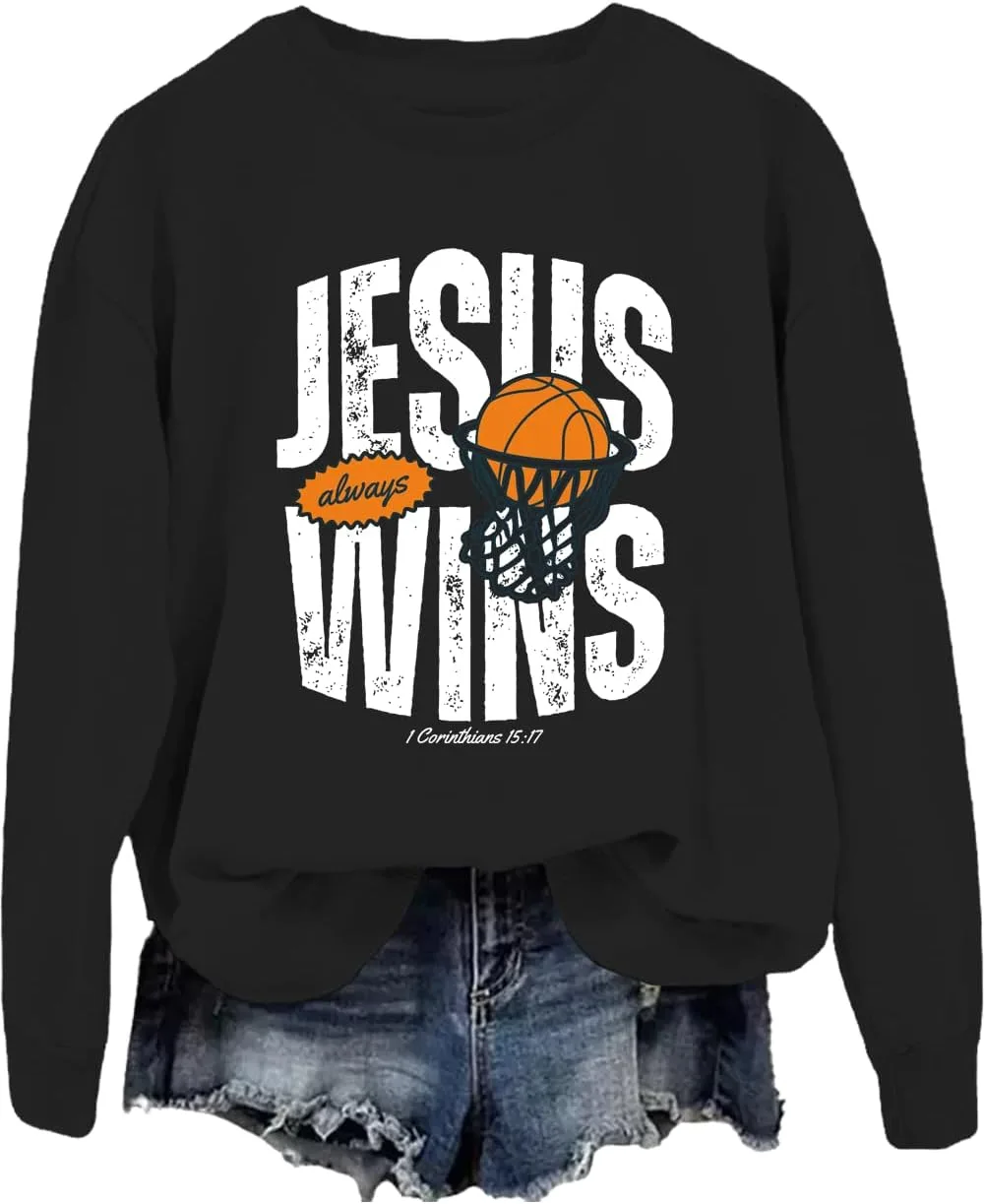 

Толстовка Christian Basketball Hoodies Jesus Always Wins Phncal