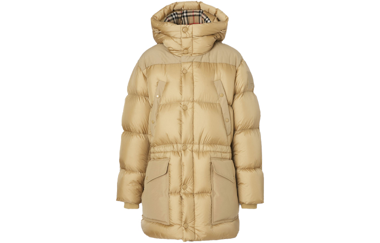 

Burberry Пуховик с аппликацией логотипа, Honey