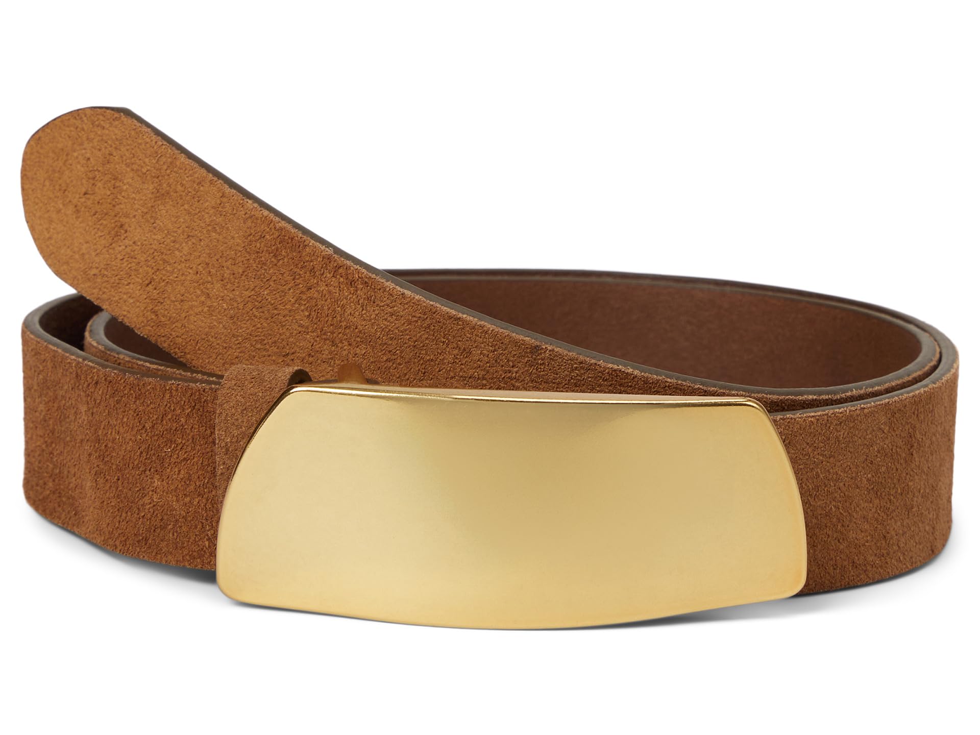 

Ремень Madewell Suede Bar Hardware Belt, цвет Aged Cognac