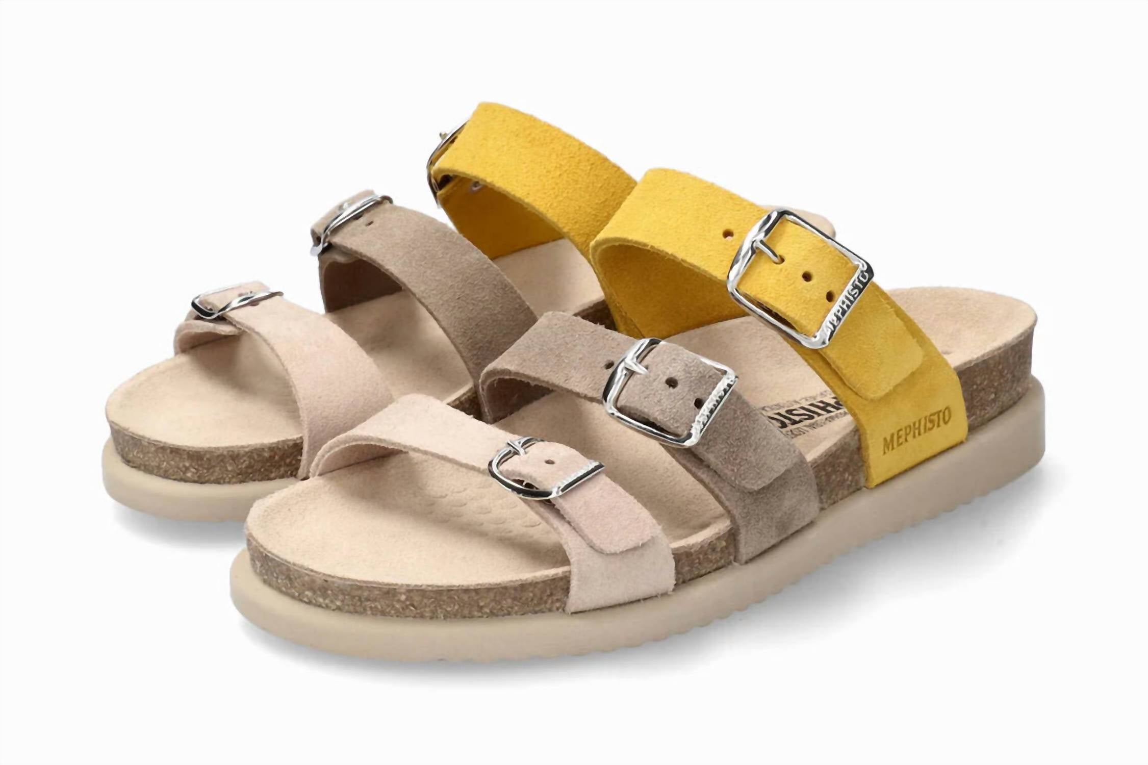 Women's Hyacinta Multi-Buckle Walking Sandal In Light Sand MEPHISTO — фото 2