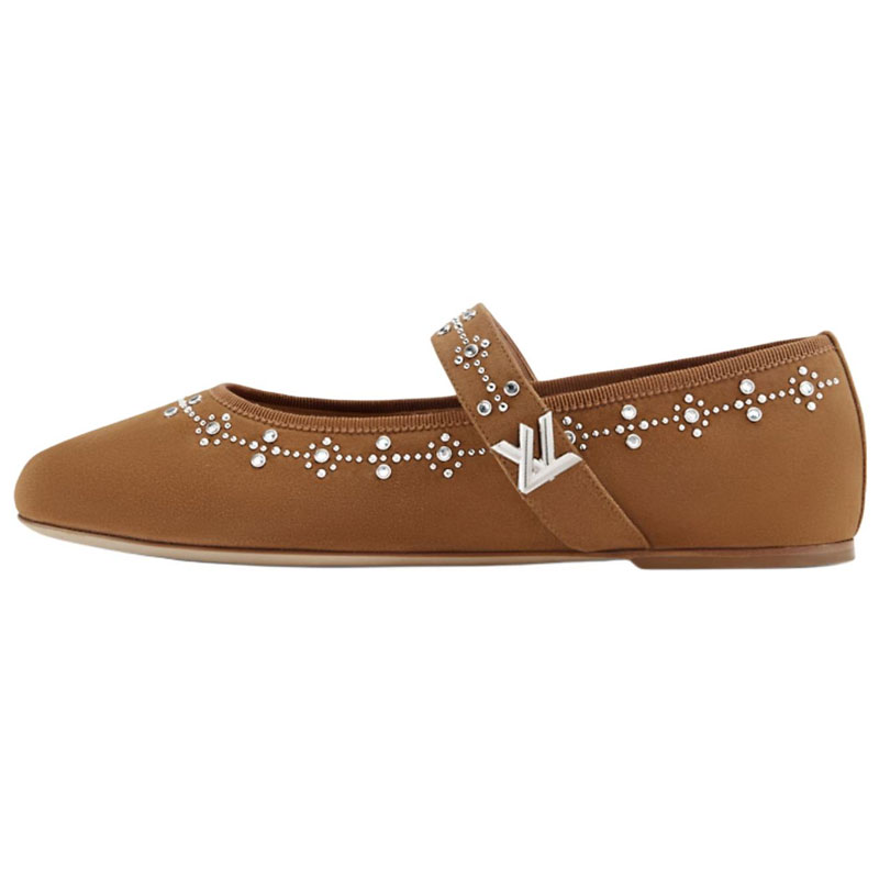 LOUIS VUITTON Ромми балетки мэри джейн женские brown