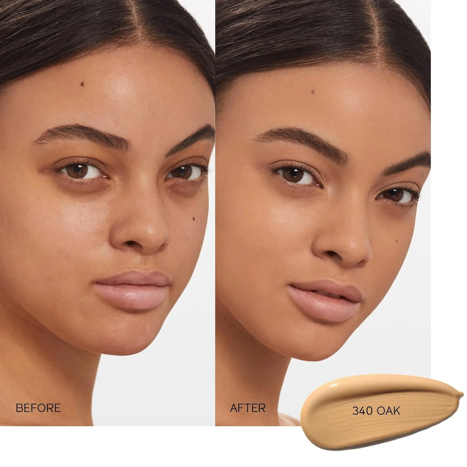 Shiseido Synchro Skin Self-Refreshing Foundation SPF 30, Oak 340, тональный крем среднее и полное покрытие, естественное сияние, 24 часа, водостойкий, некомедогенный, 30 мл, 340 - Oak — фото 3