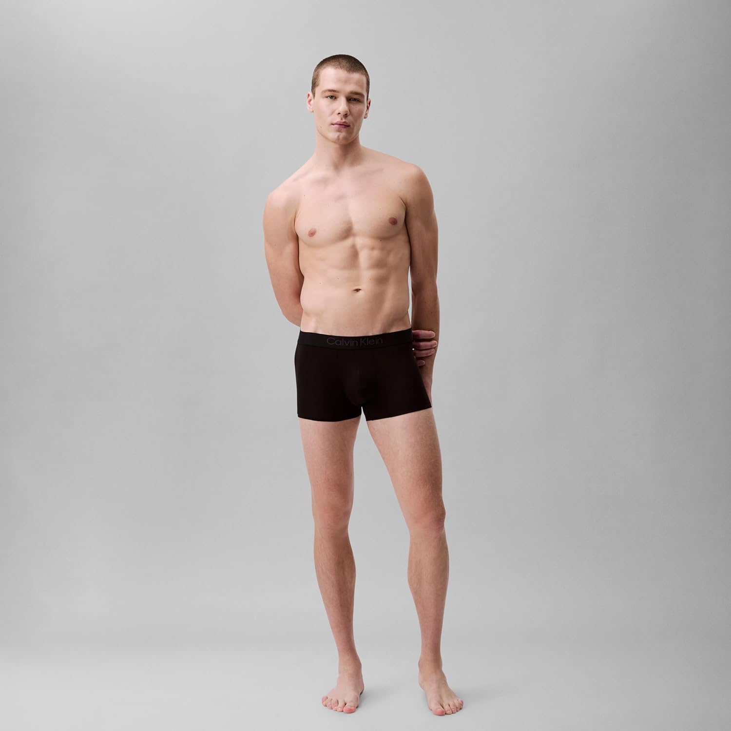 Calvin Klein мужские ультрамягкие современные модальные боксеры из трех пар, Black, Shoreline, Grey Heather — фото 4