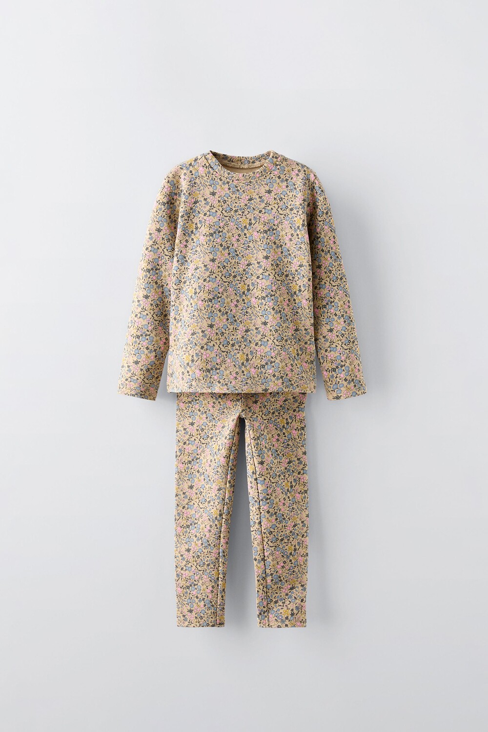 

Футболка с принтом и леггинсы co-ord ZARA, светло-розовый