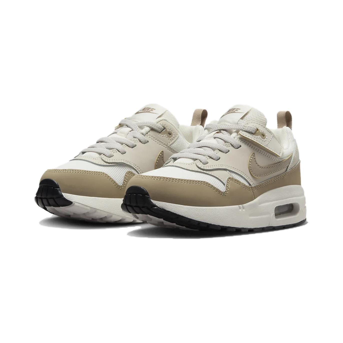 Кроссовки Nike Air Max 1 Kids Lifestyle Shoes PS Low-top White/Brown, коричневый — фото 3