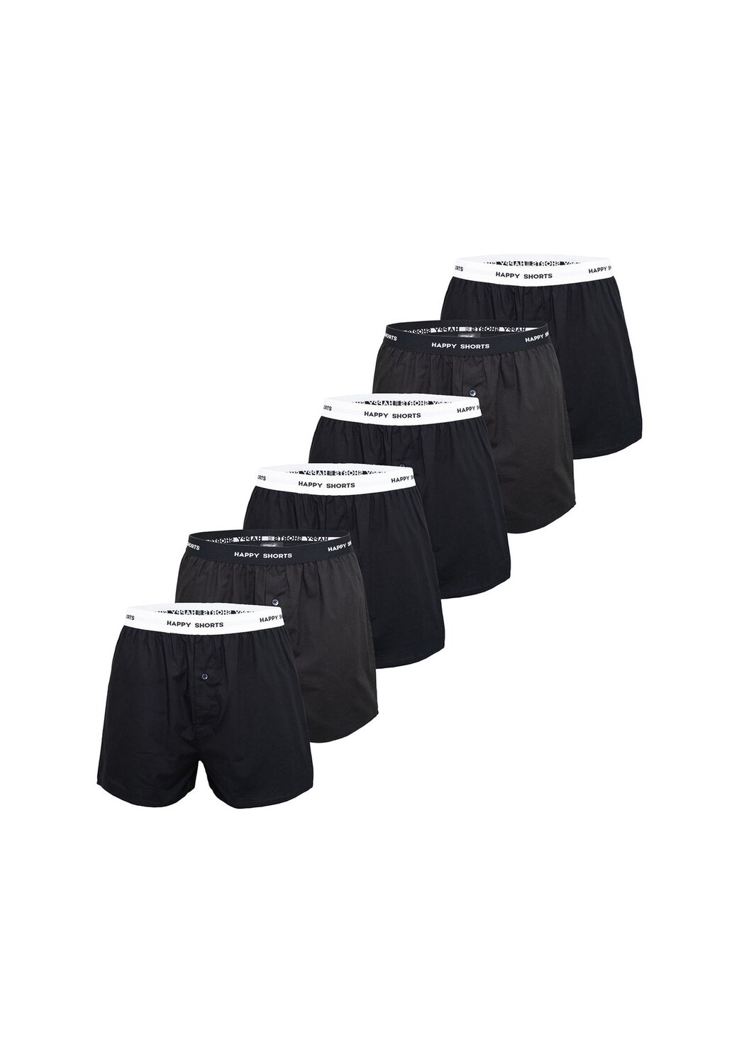 

Боксерский микс HAPPY SHORTS, цвет Solid Black Herren