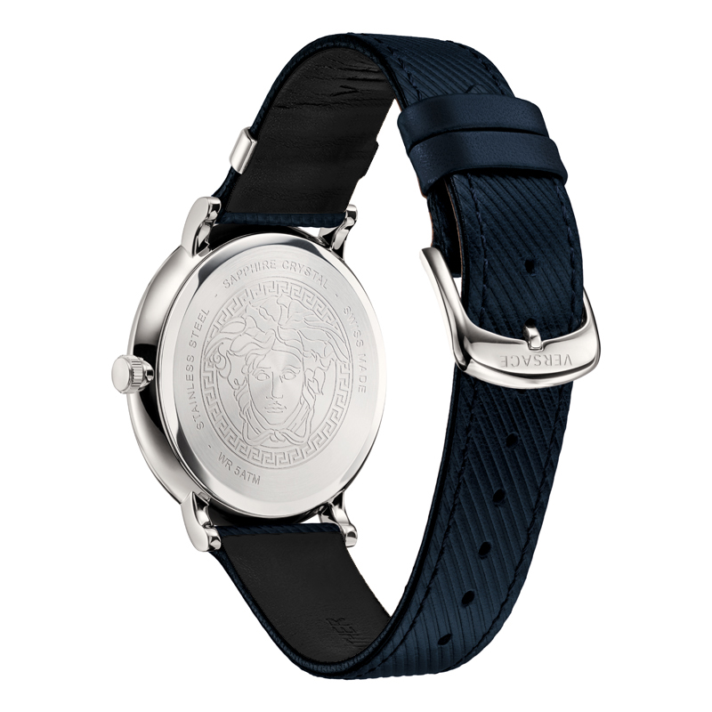 

Мужские часы с кварцевым механизмом и синим циферблатом Limited Fortune Box + шелковый шарф + парфюм Versace