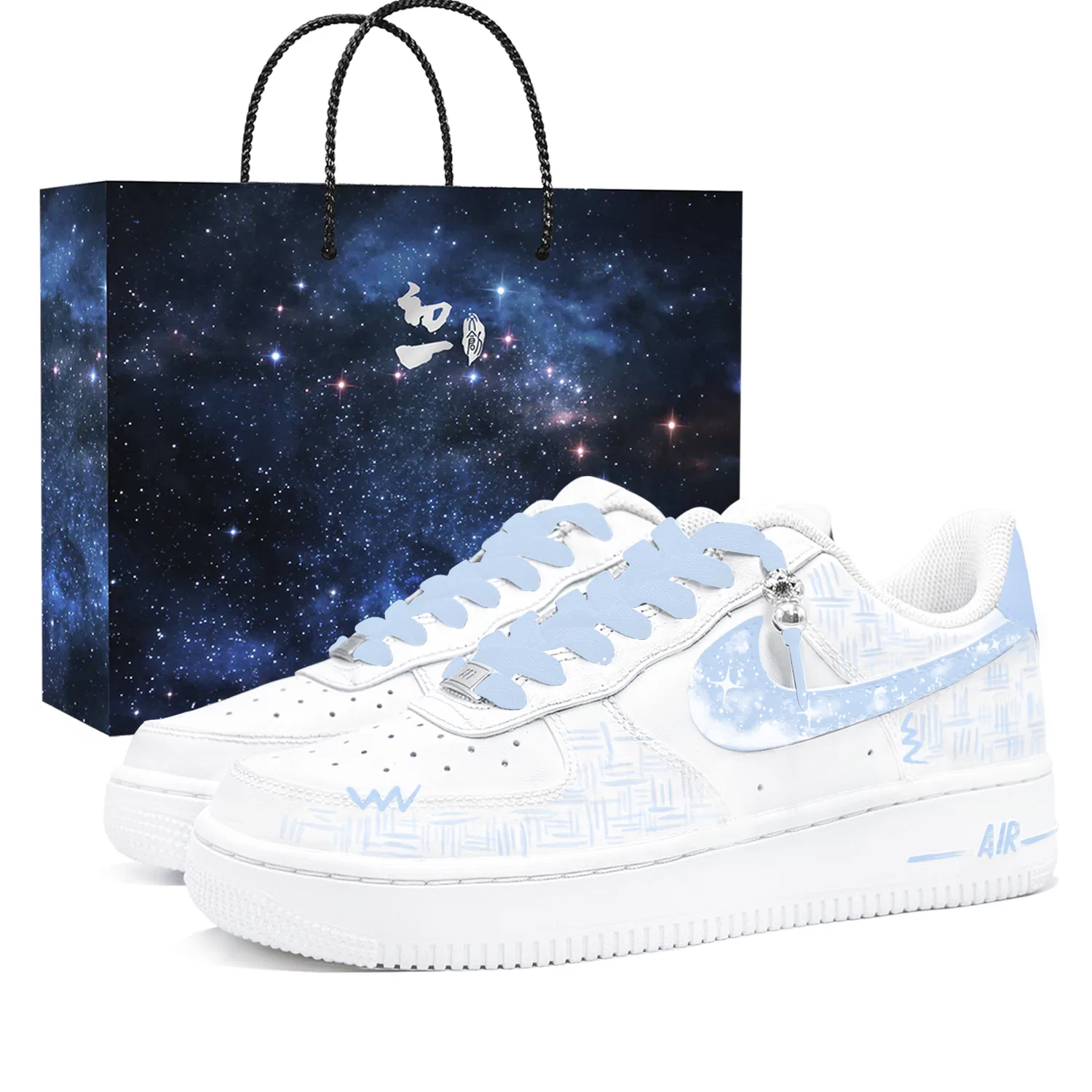 Кроссовки Nike Air Force 1 сине-белые