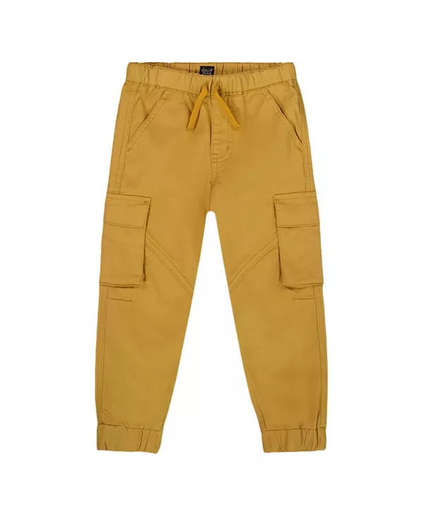 

Детские спортивные брюки-карго из саржи - для малышей и взрослых. Deux Par Deux, желтый