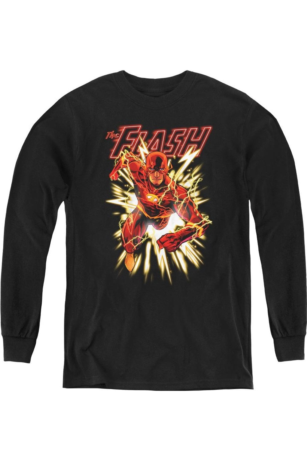 

Футболка с длинным рукавом "Justice League of America" Flash светящаяся молодежная Gildan, черный