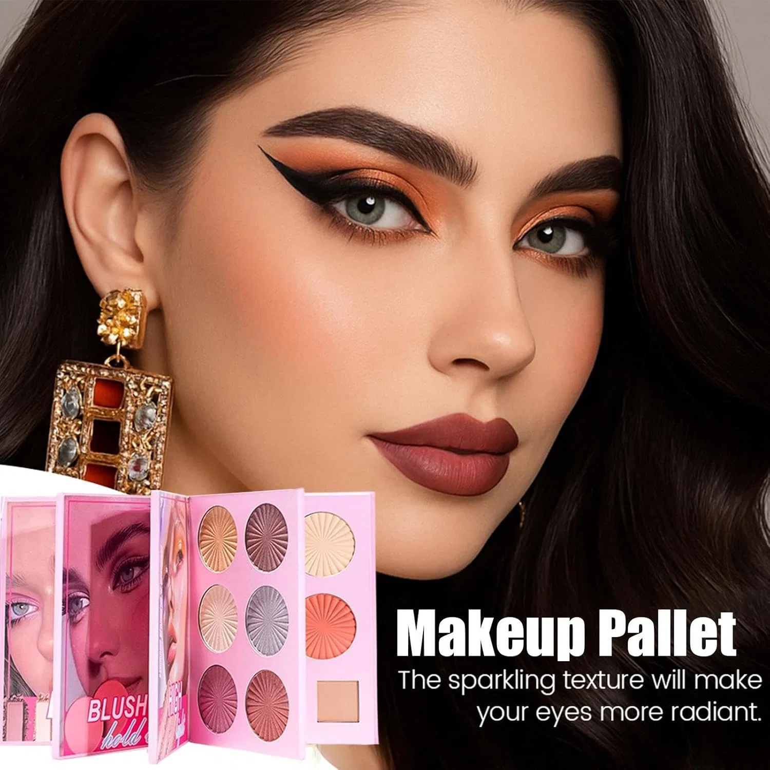 Палетка макияжа Makeup Book Palette, 43 цвета, водостойкая, матовая и шиммерная, 1 шт — фото 2