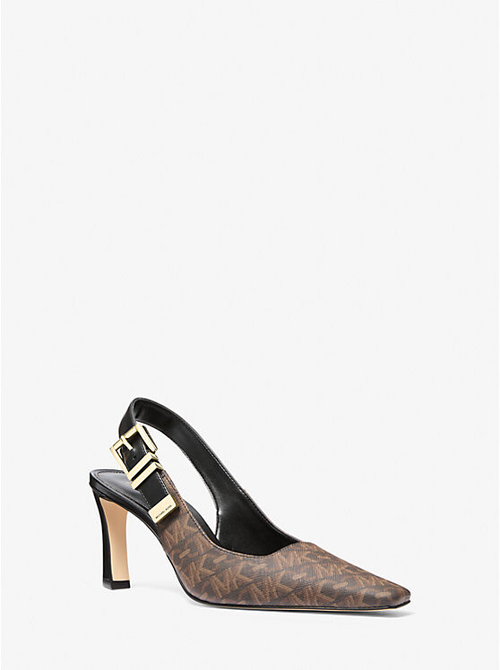 

Туфли-лодочки Darrington Empire Monogram Slingback Michael Kors, коричневый