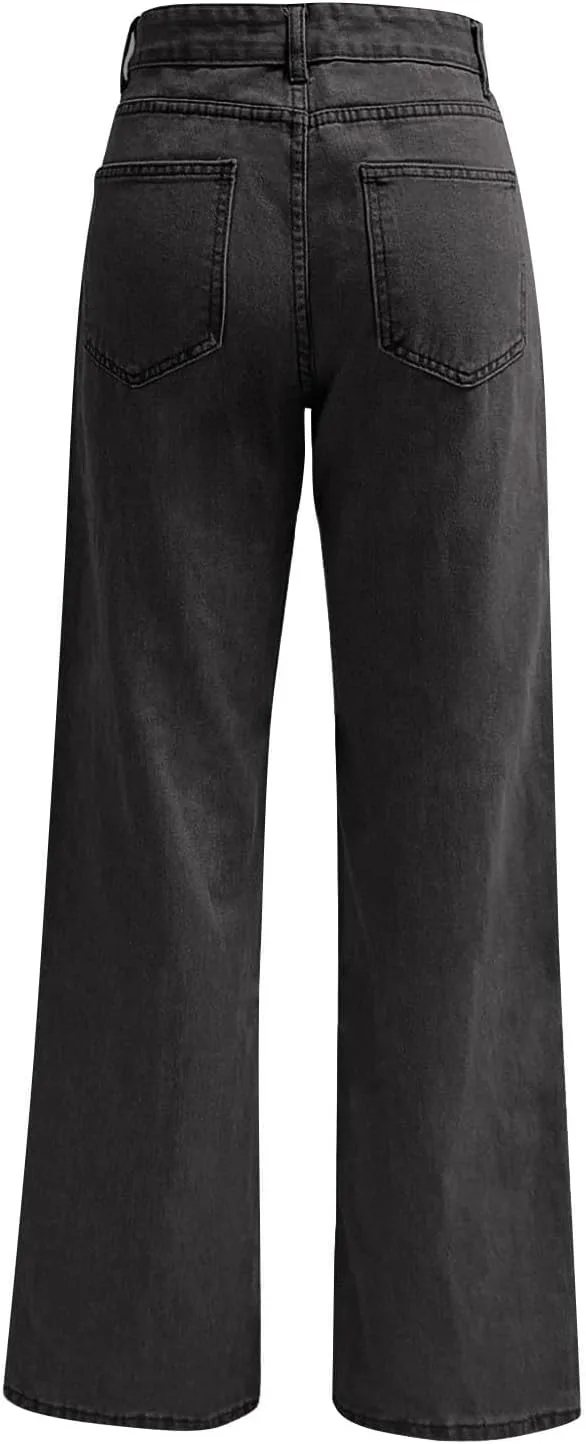 Женские джинсы sweatpant высокие с широкими штанинами — фото 4