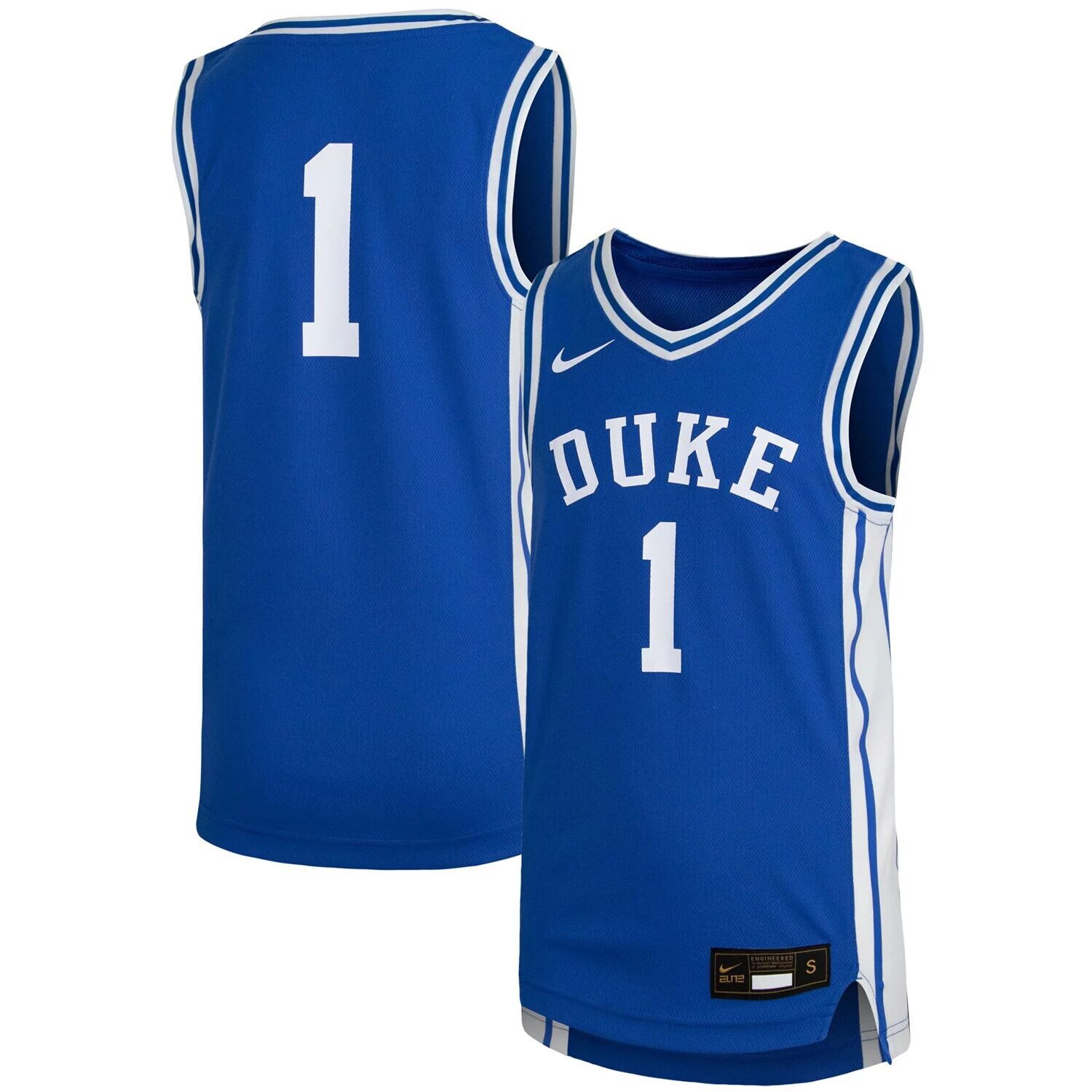 Реплика молодежной баскетбольной команды Nike #1 Royal Duke Blue Devils Nike