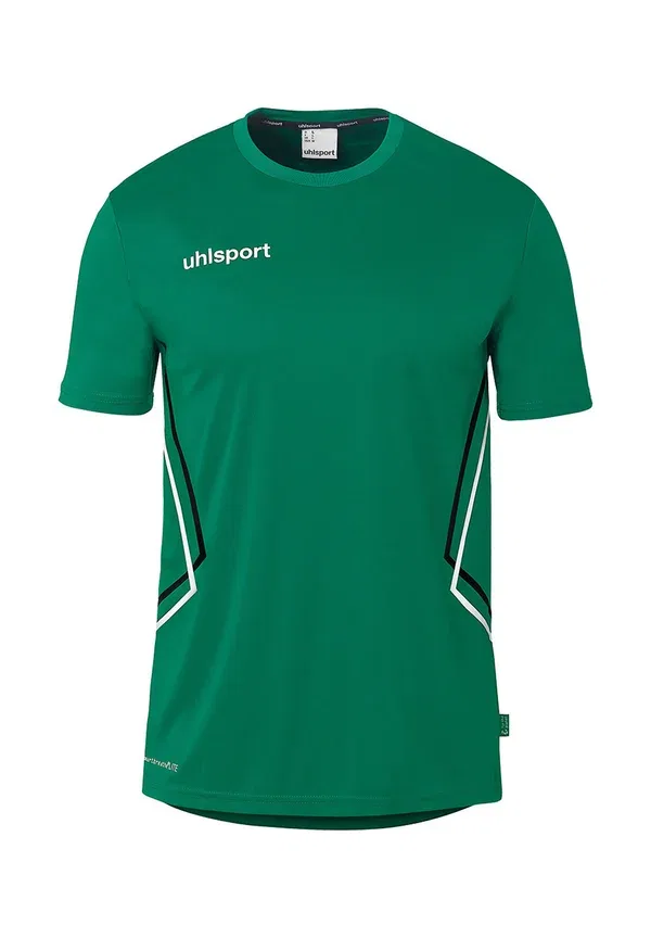 Футболка тренировочная Uhlsport Equipe 29 Kids Print, лагуна белый черный