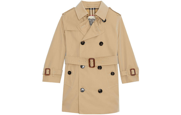 

Детский тренч Burberry, цвет Honey