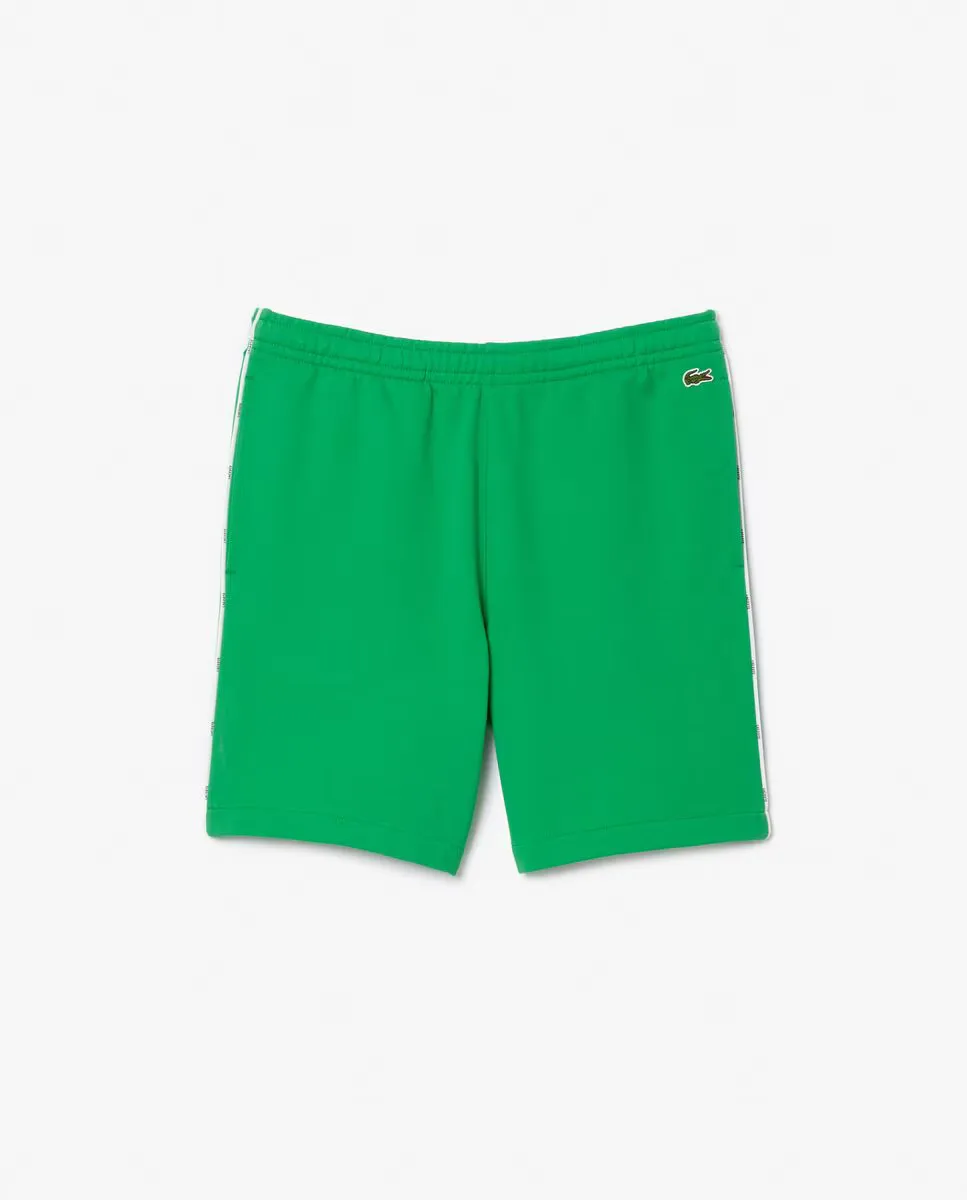 

Мужские шорты из хлопкового флиса с отделкой логотипом Lacoste, зеленый