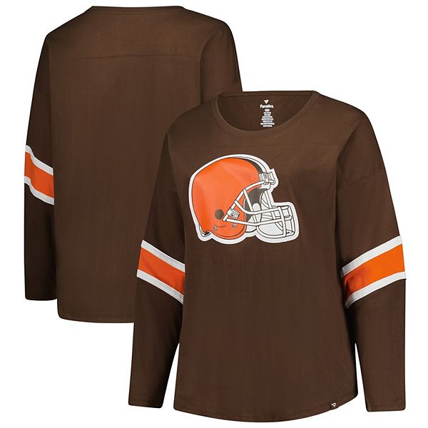 

Женская футболка Cleveland Browns plus size redzone 3/4-sleeve scoop neck коричневого цвета Fanatics, Коричневый, Женская футболка Cleveland Browns plus size redzone 3/4-sleeve scoop neck коричневого цвета Fanatics