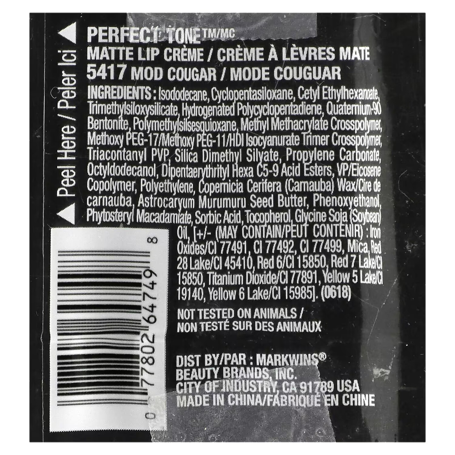 Матовый крем для губ Black Radiance Perfect Tone Matte Lip Crème 5417 Mod Cougar, 0,17 жидких унций (5,1 мл) — фото 2