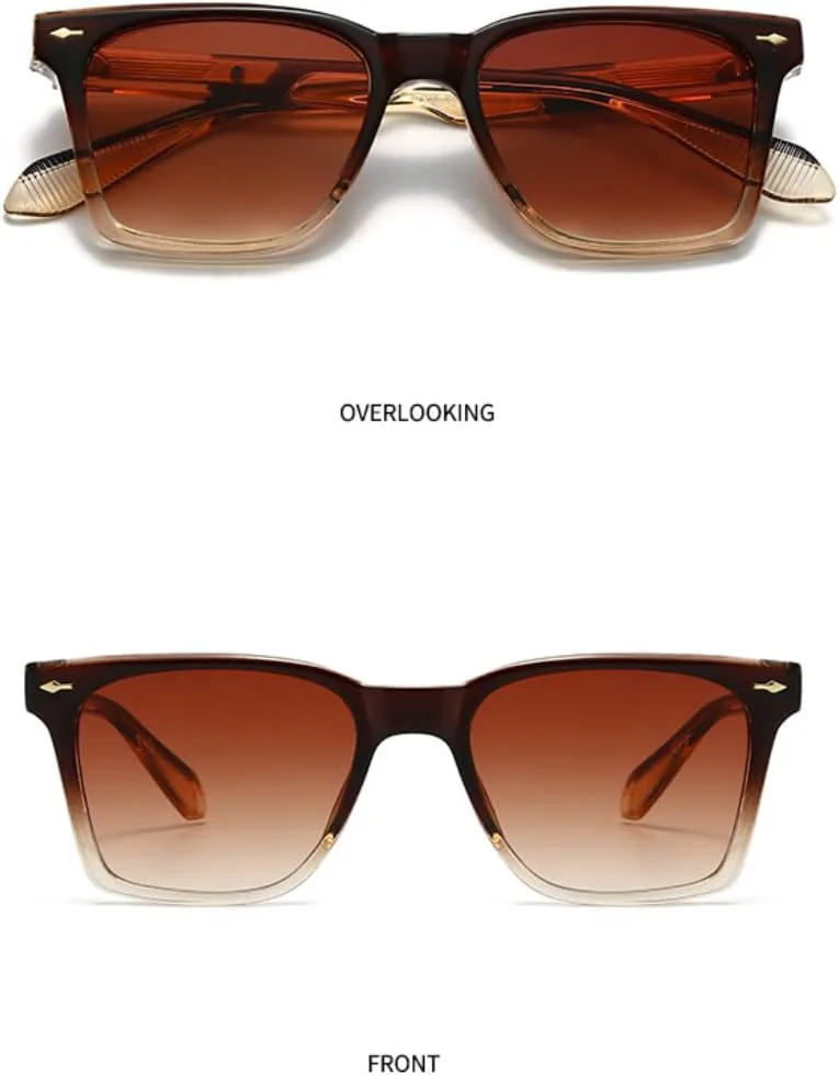 

Солнцезащитные очки для мужчин и женщин - защита UV400 - градиентный темно-черный цвет Rivets для занятий спортом на открытом воздухе и вождения DSVIGF, Tyj502-6