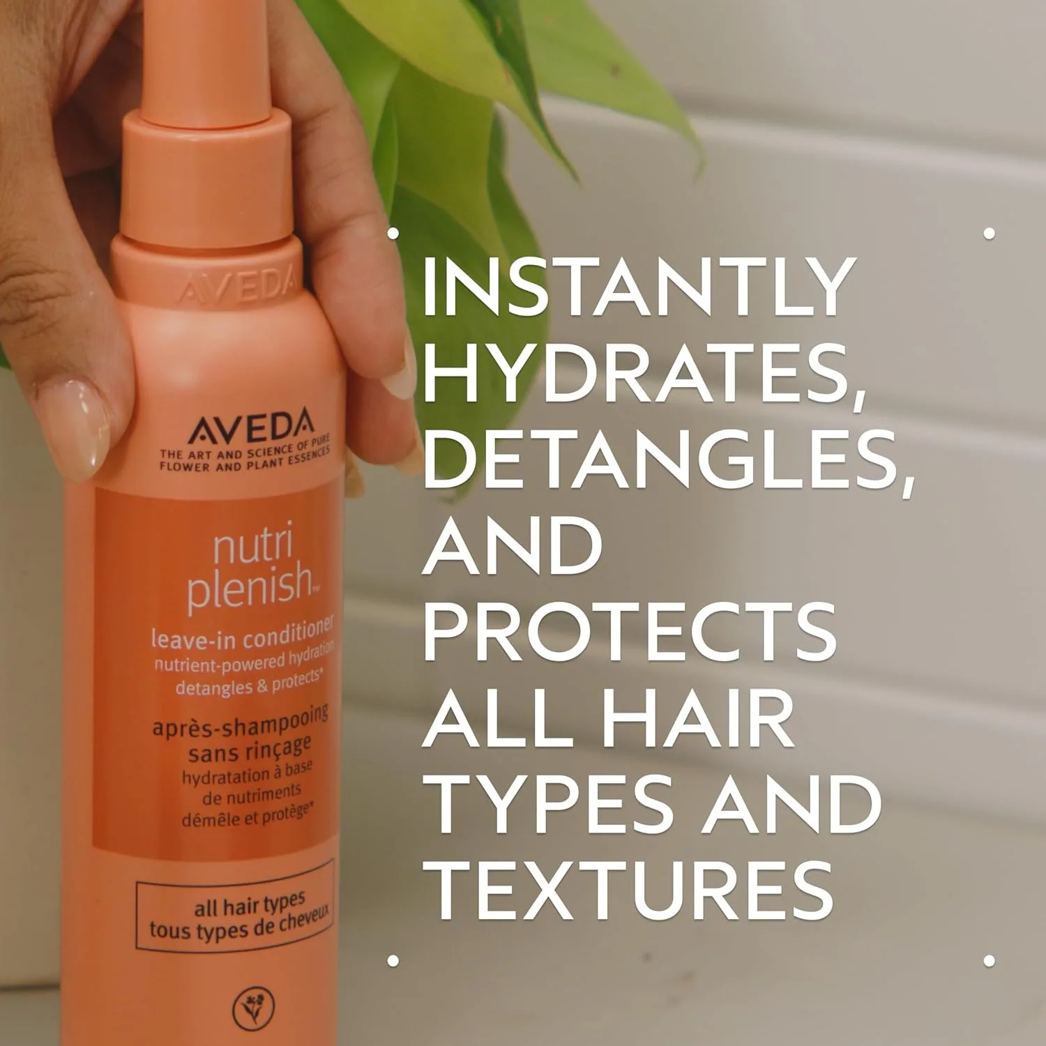 Несмываемый кондиционер Aveda Nutriplenish | Увлажняет, распутывает и восстанавливает волосы в течение 72 часов | Термозащитный спрей | Для всех типов волос | 98% натуральных ингредиентов* — фото 2