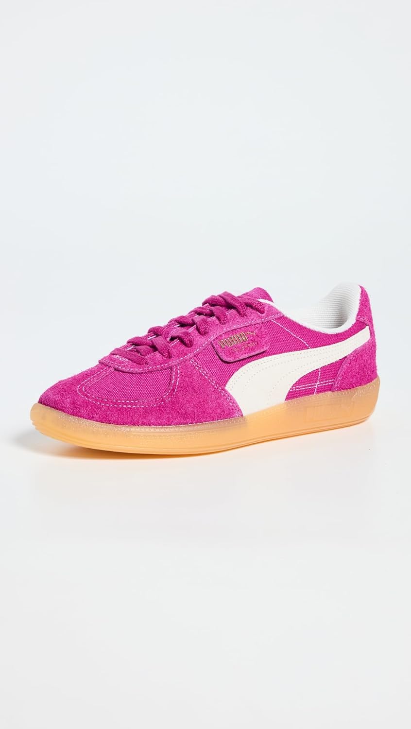 Мужские винтажные кроссовки Puma Palermo, слоновая кость/малиновый — фото 2