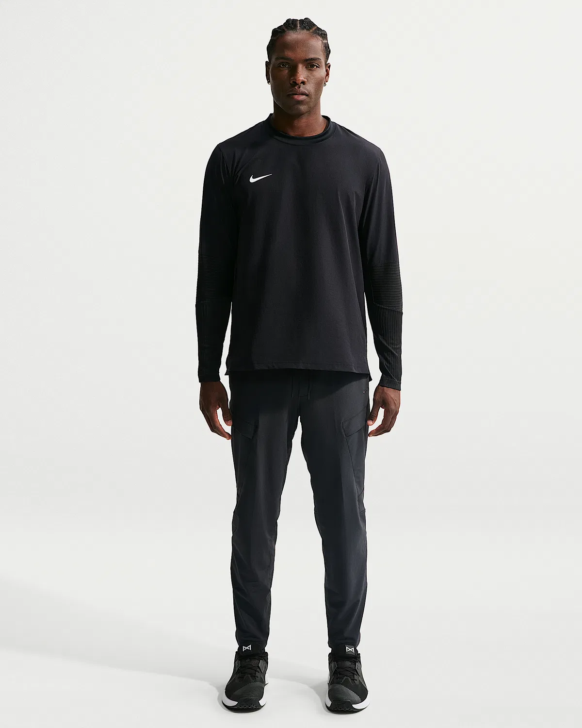 Мужская футболка Dri-FIT с круглым вырезом Nike Player, Black/White — фото 4