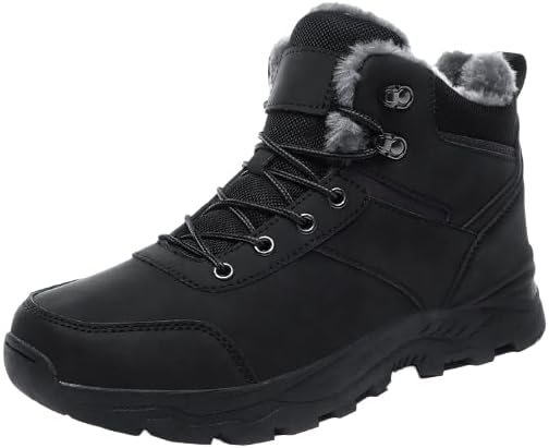 

Мужские высокие походные ботинки до щиколотки - водонепроницаемые легкие обувь, идеальные для трекинговых маршрутов и приключений на природе Hhhchpm, черный