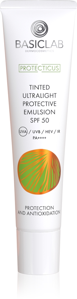 

Dermocosmetics protectionus легкий тонированный флюид для жирной и комбинированной кожи Basiclab, spf 50+ 40 мл