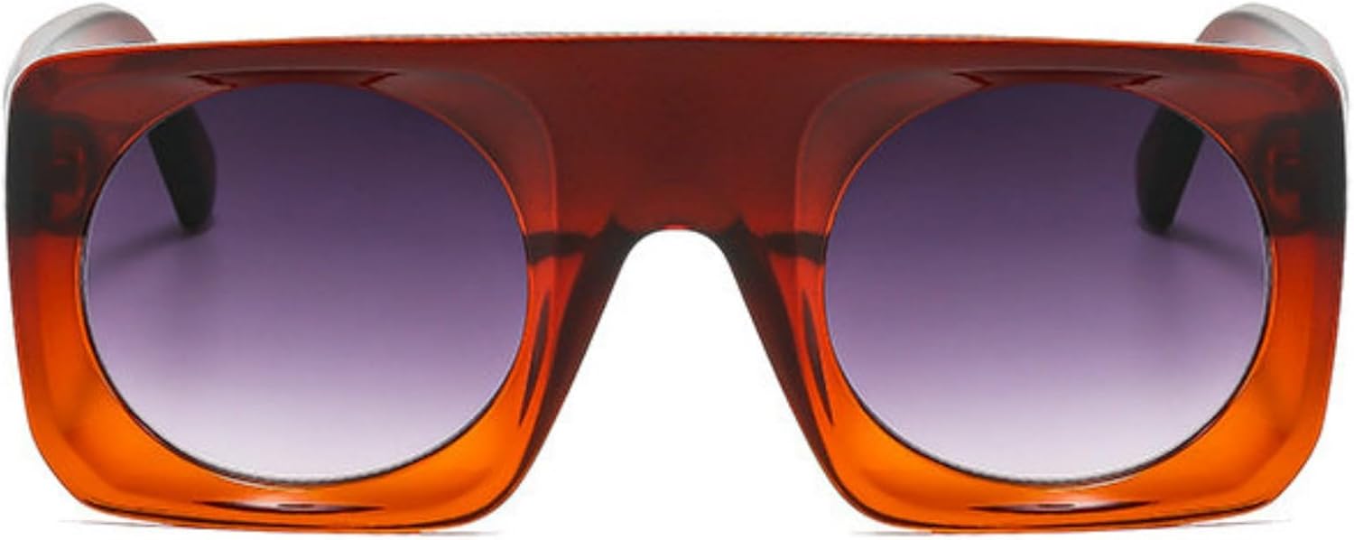 

Willochra Популярные модные квадратные солнцезащитные очки для женщин, ретро, ​​массивные дизайнерские очки для мужчин, панк, градиентные очки, защита от УФ-излучения UV400, большие солнцезащитные очки, C2